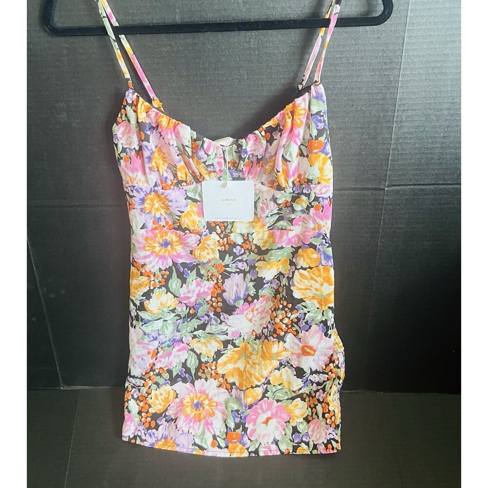 Sweet Pot brand vibrant floral mini dress